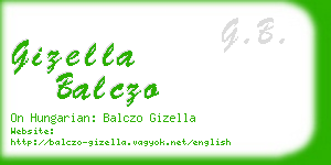 gizella balczo business card